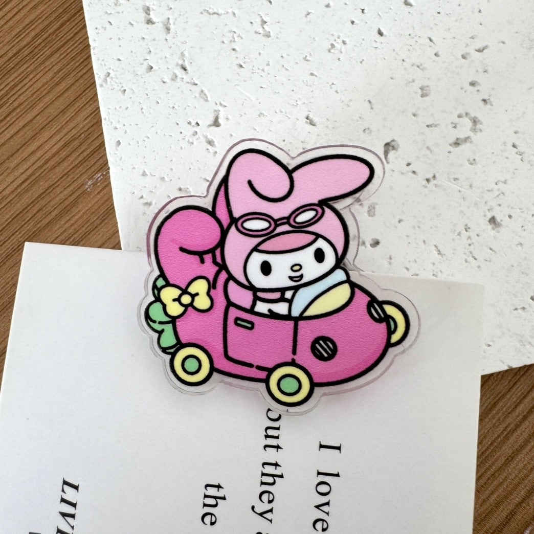 10PCS Sanrio PP Acrylic Clips