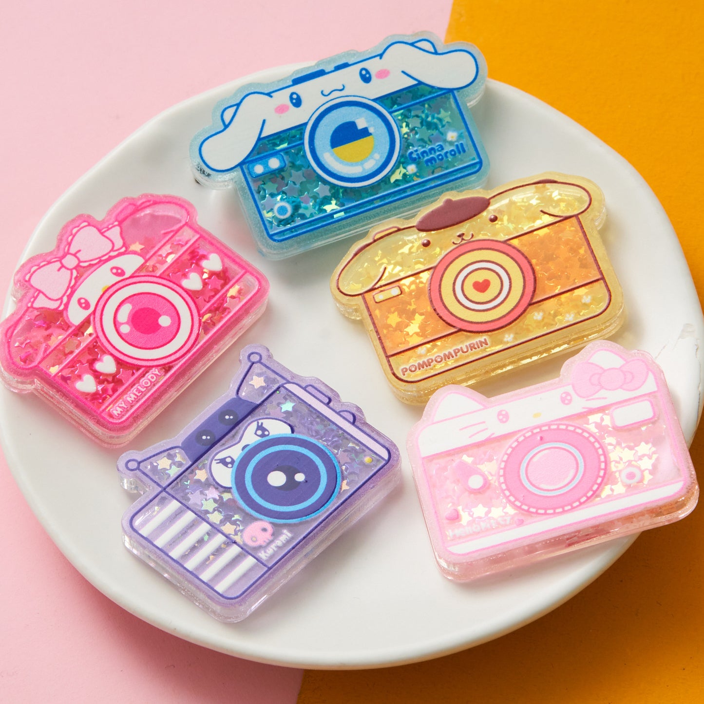 30PCS Sanrio Resin Shaker Charms for DIY Craft