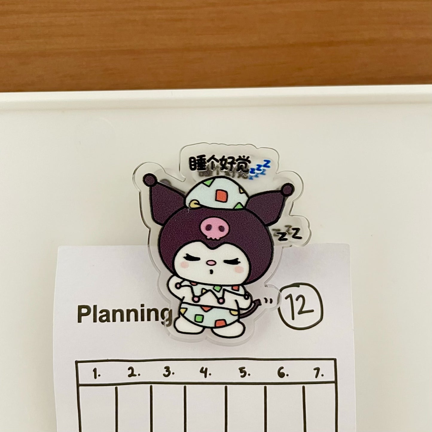 10PCS Sanrio PP Acrylic Clips