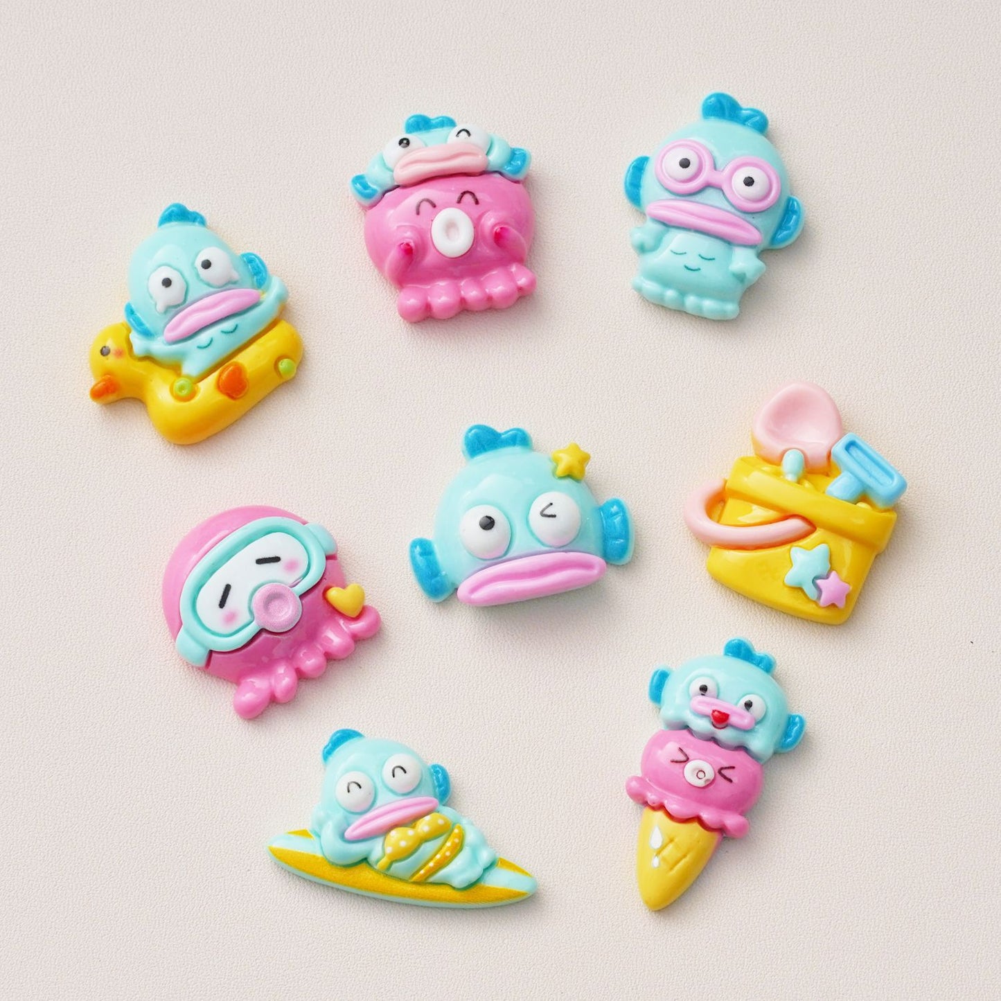 10 PCS Cartoon Resin Charms