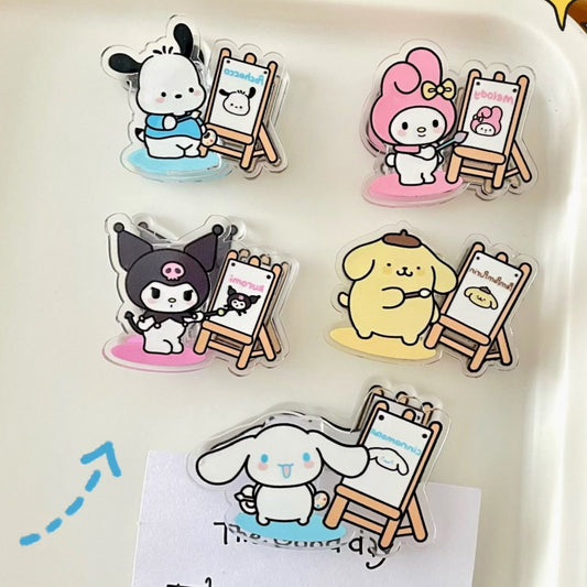 10PCS Sanrio PP Acrylic Clips