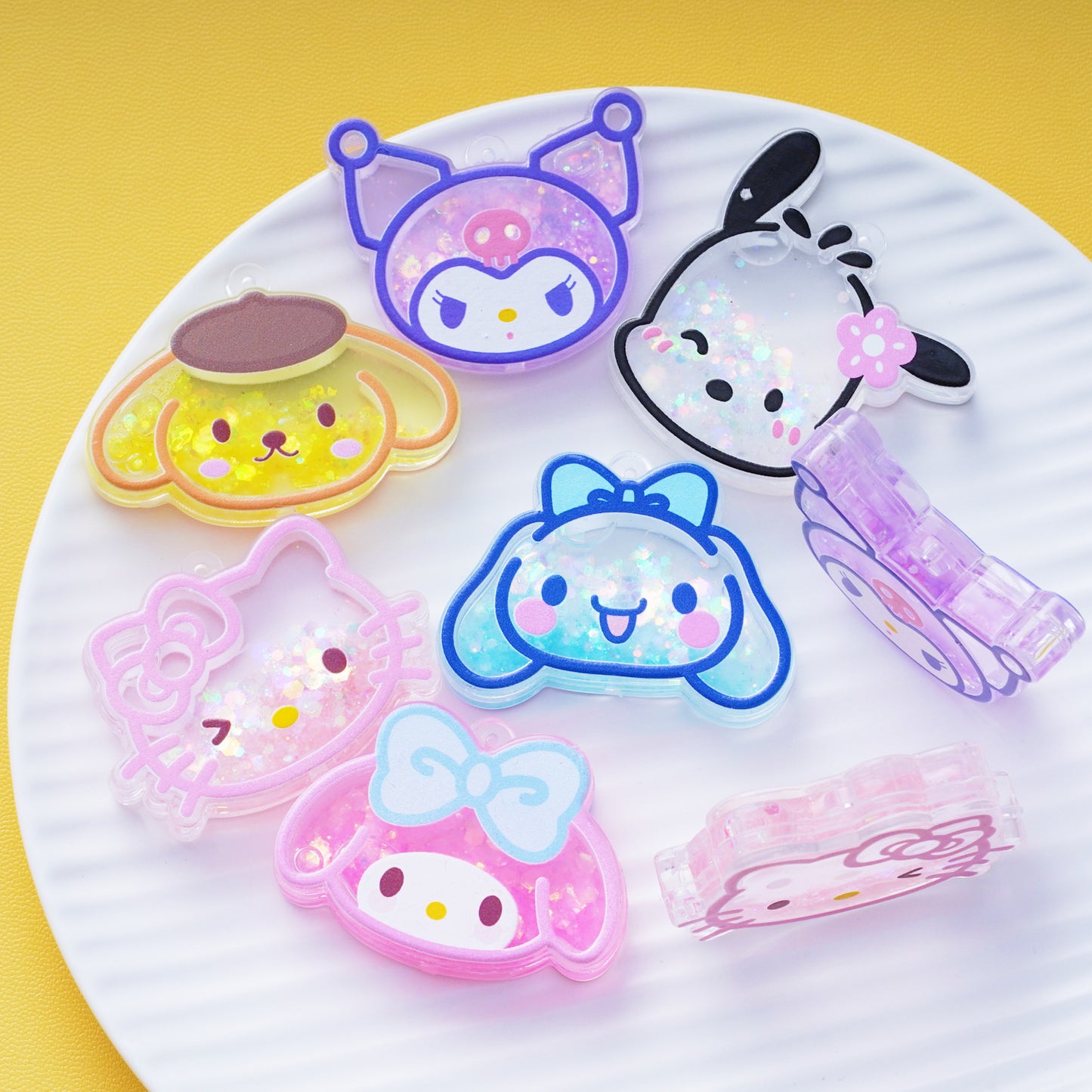 30PCS Sanrio Resin Shaker Charms for DIY Craft