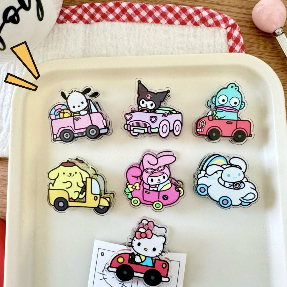 10PCS Sanrio PP Acrylic Clips