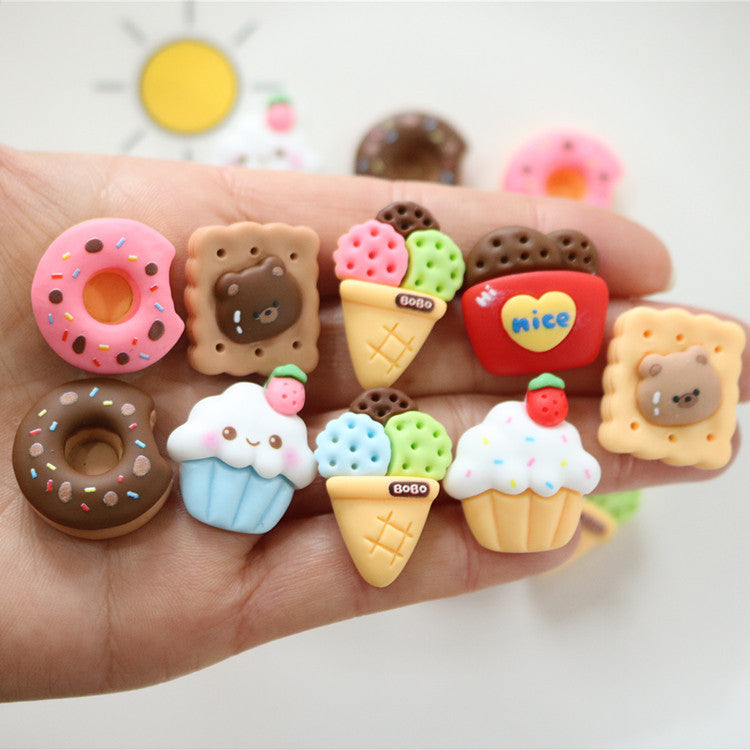 10 PCS Cartoon Resin Charms for DIY Crafts