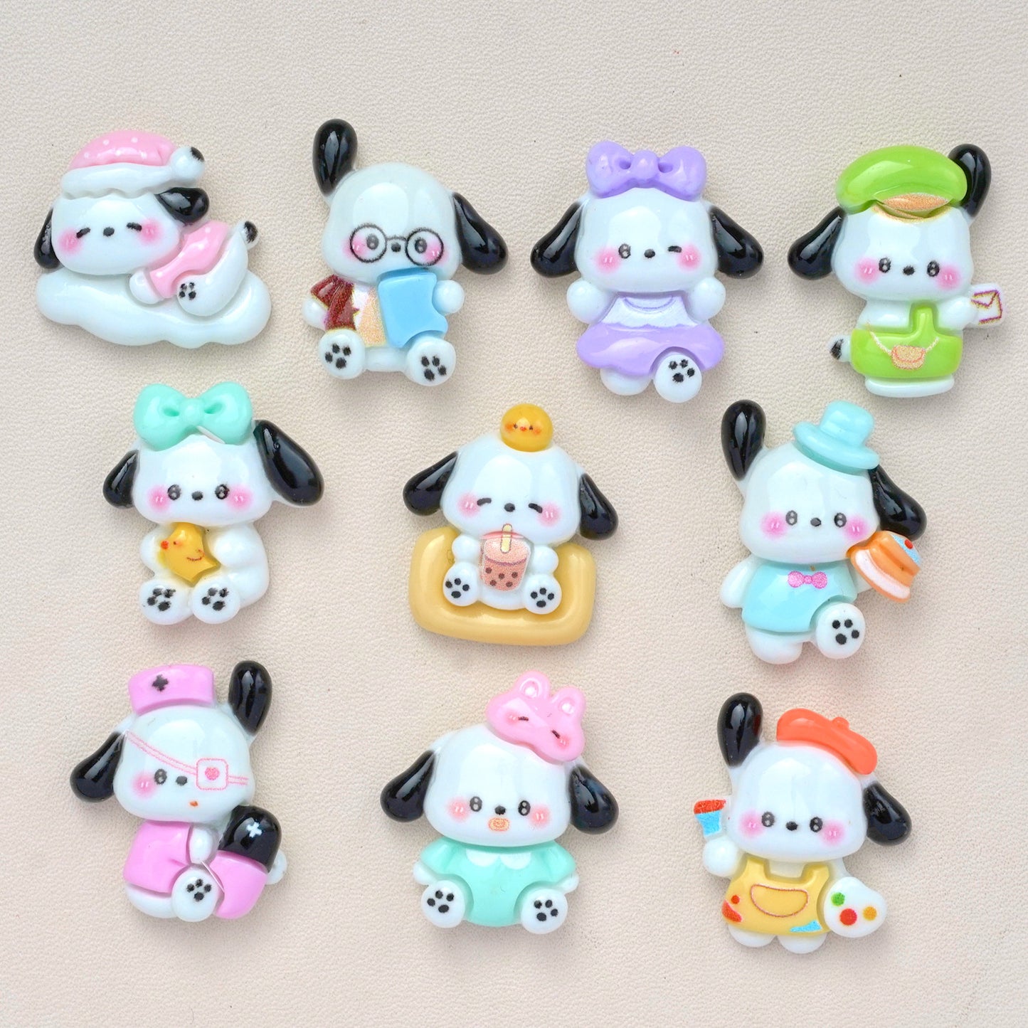 10 PCS Sanrio Resin Charms