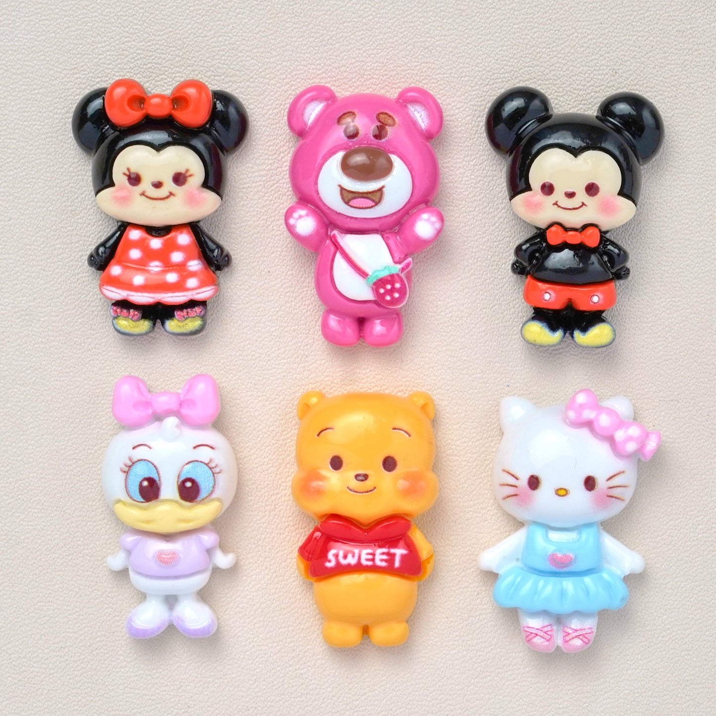 10 PCS Cartoon Resin Charms