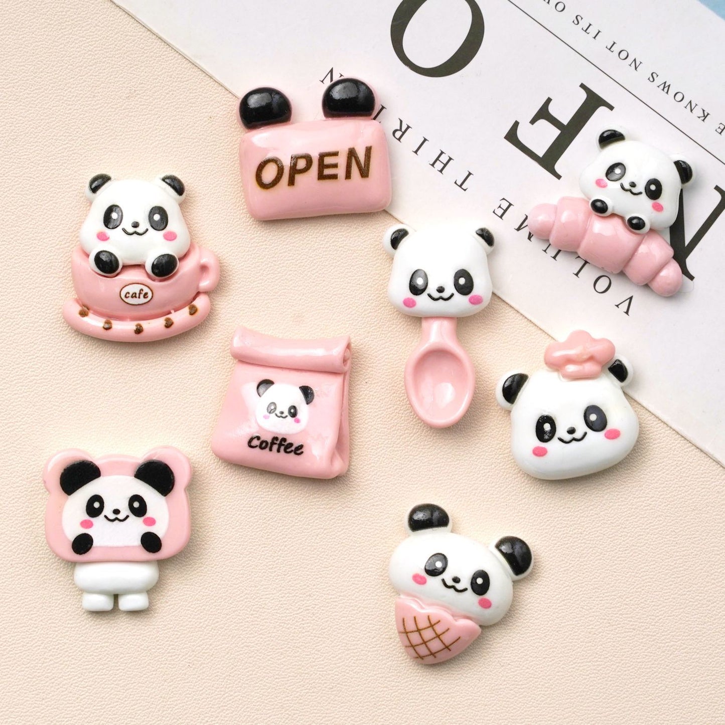 10 PCS Cartoon Resin Charms