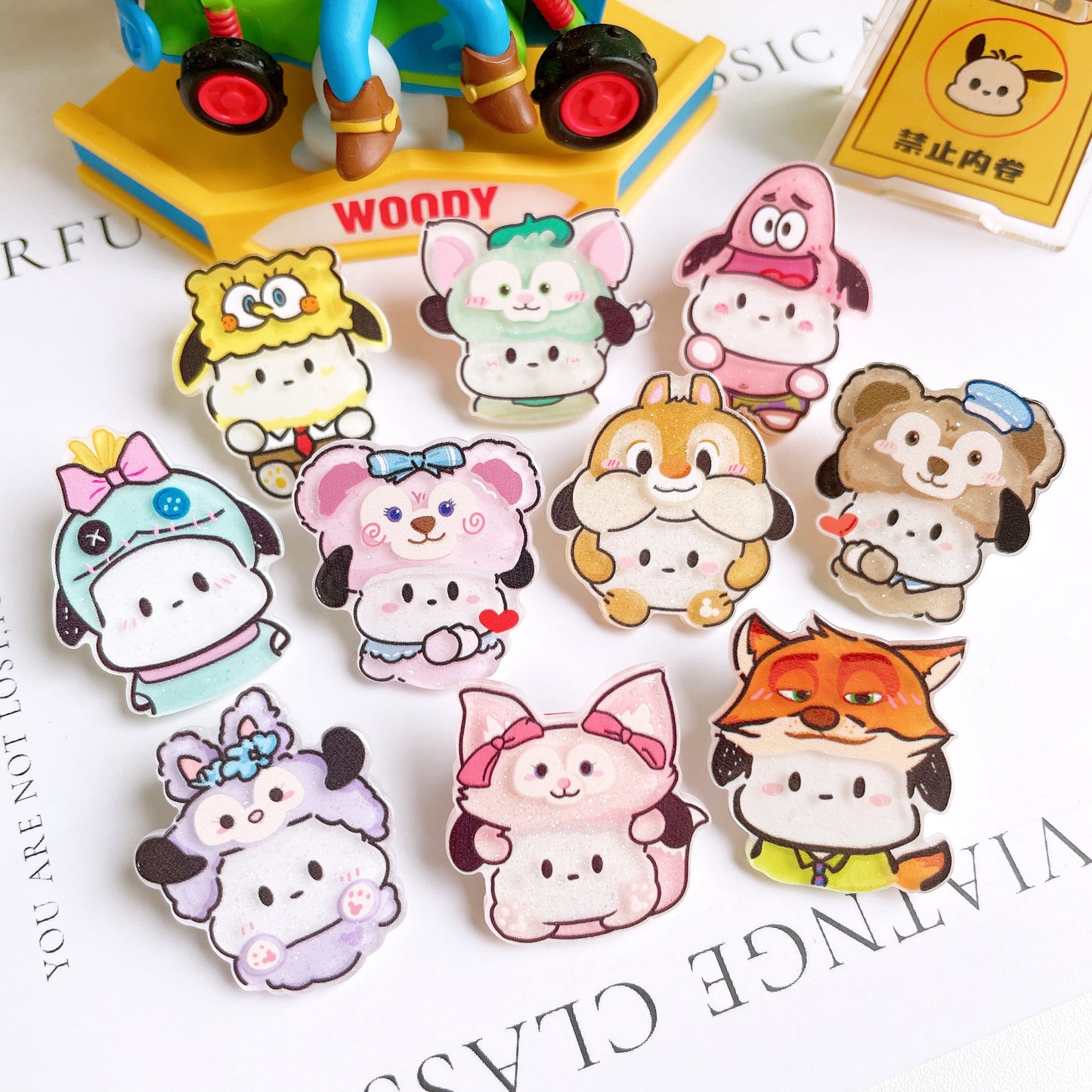 30PCS Sanrio Acrylic Sheets