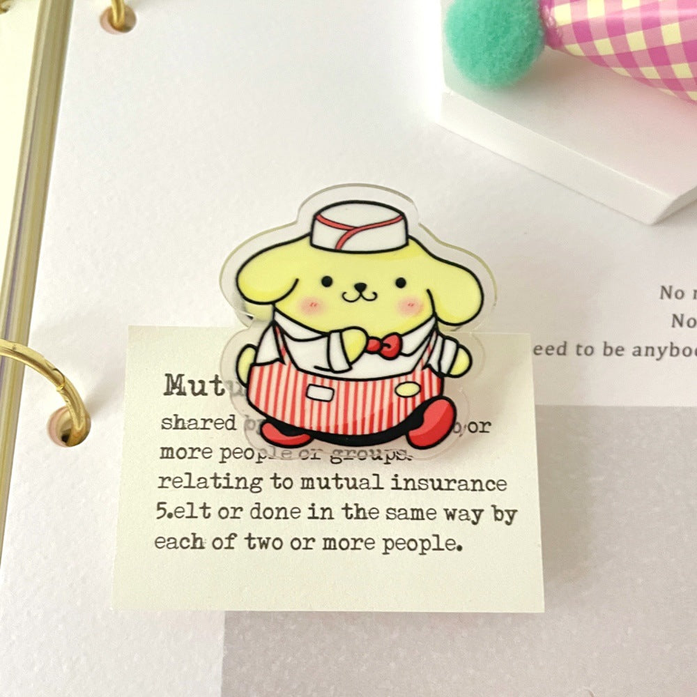 10PCS Sanrio PP Acrylic Clips