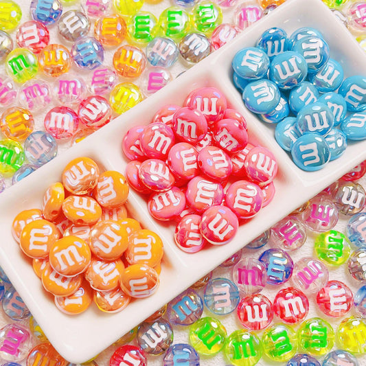 30 Pieces Rainbow M Beads