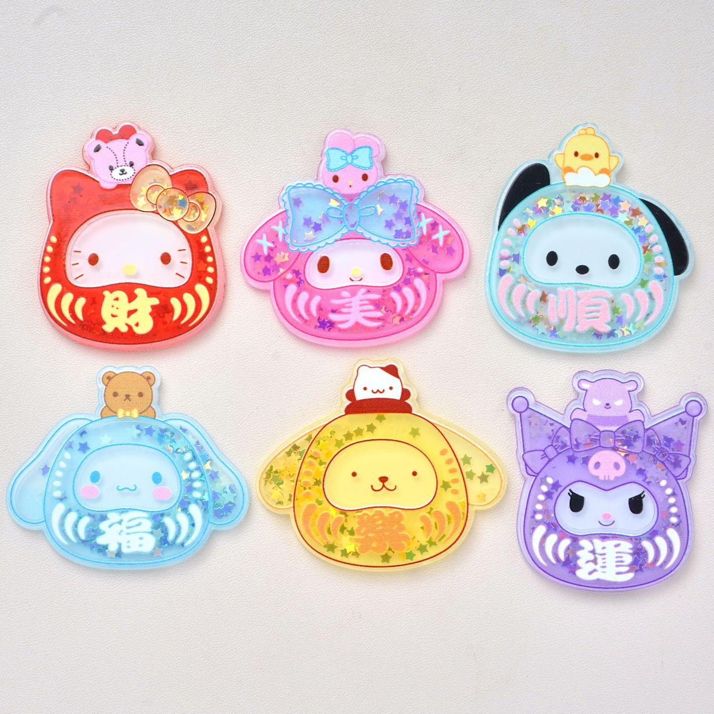 30PCS Sanrio Resin Shaker Charms for DIY Craft