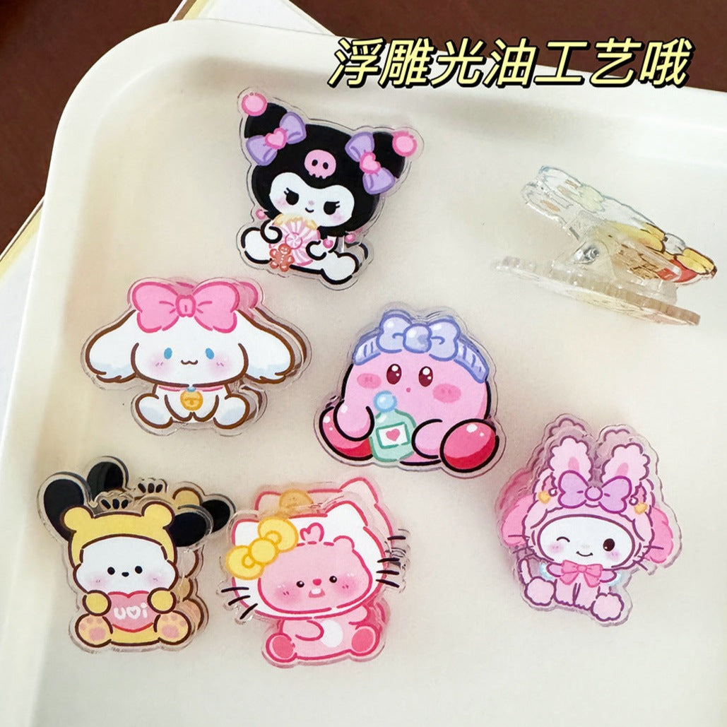 10PCS Sanrio PP Acrylic Clips