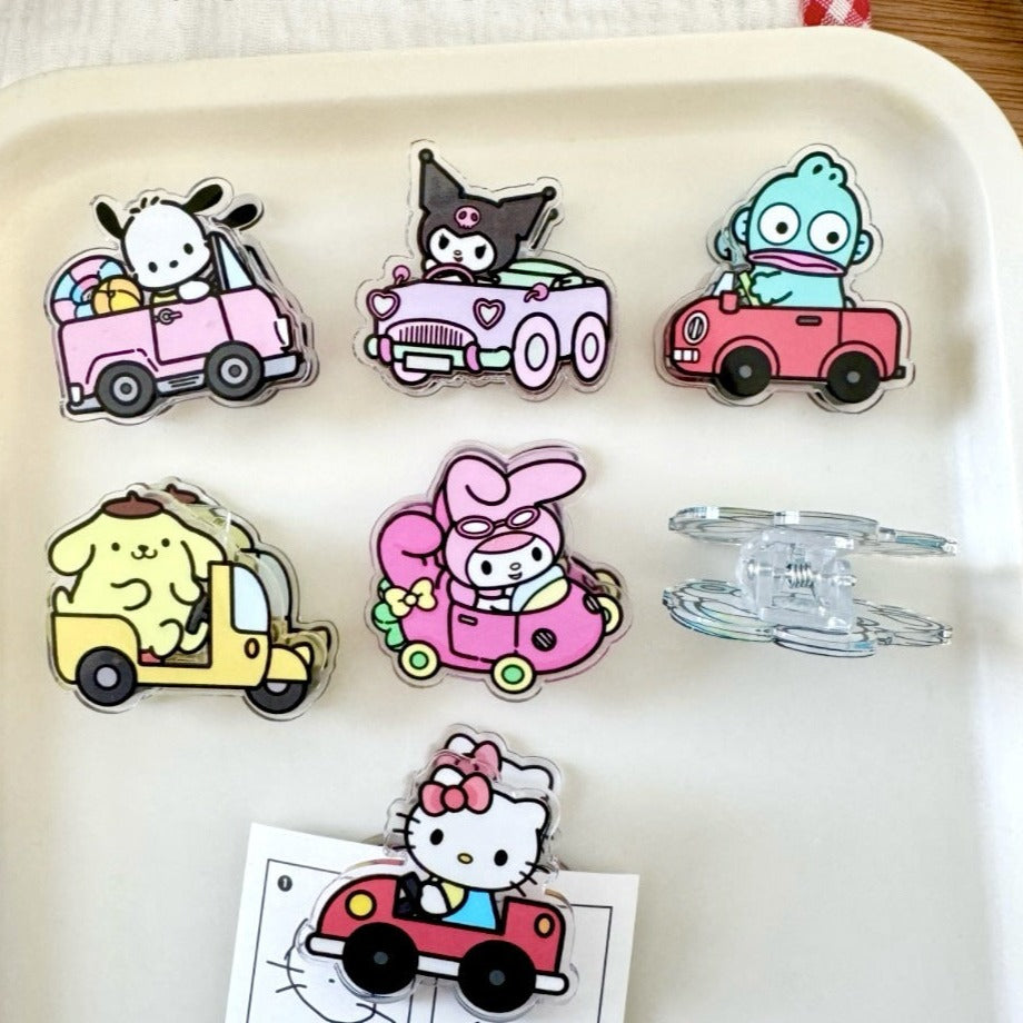 10PCS Sanrio PP Acrylic Clips