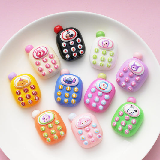 10 PCS Cartoon Resin Charms for DIY Crafts