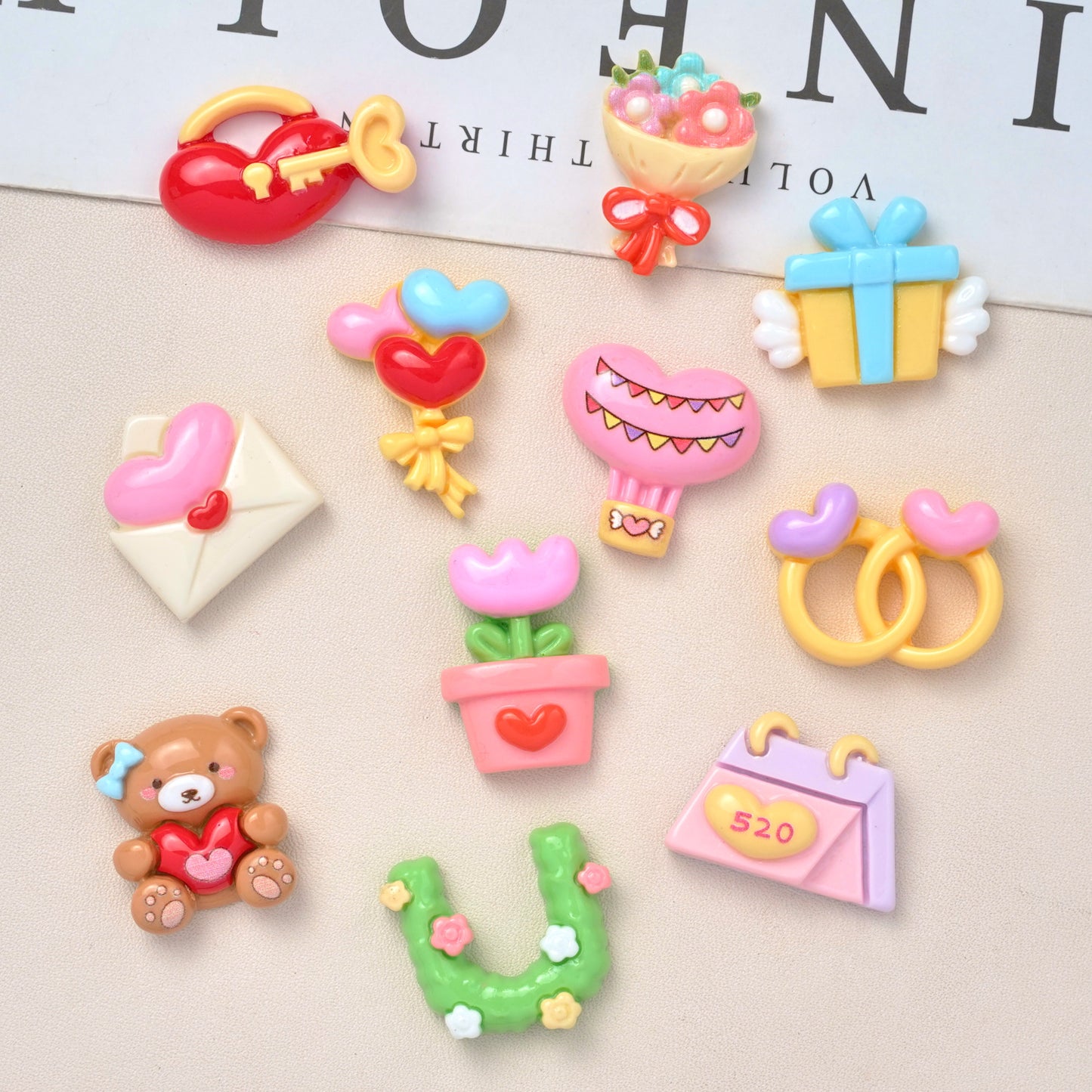 10 PCS Cartoon Resin Charms