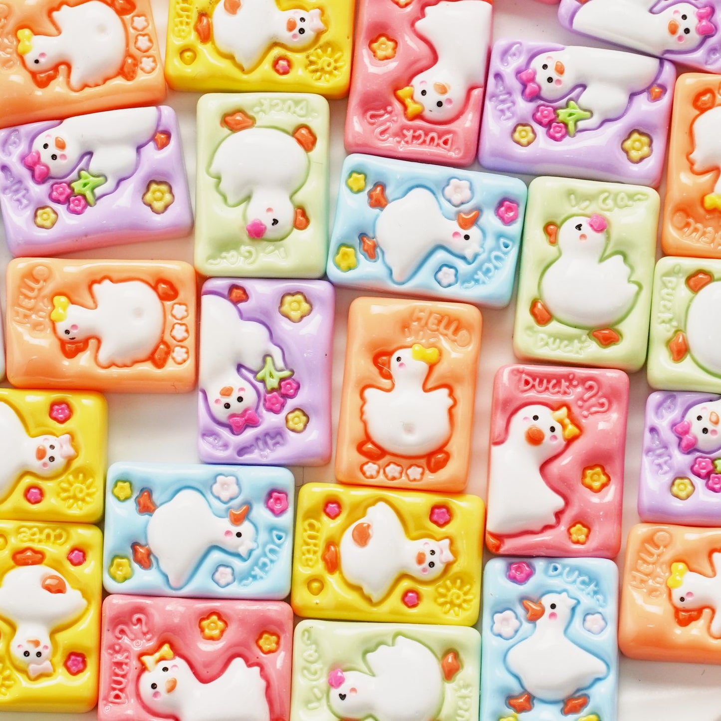 10 PCS Cartoon Resin Charms for DIY Crafts