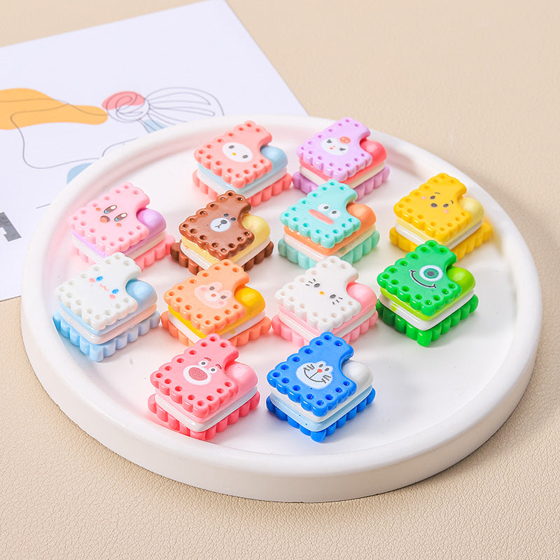 10 PCS Cartoon Resin Charms