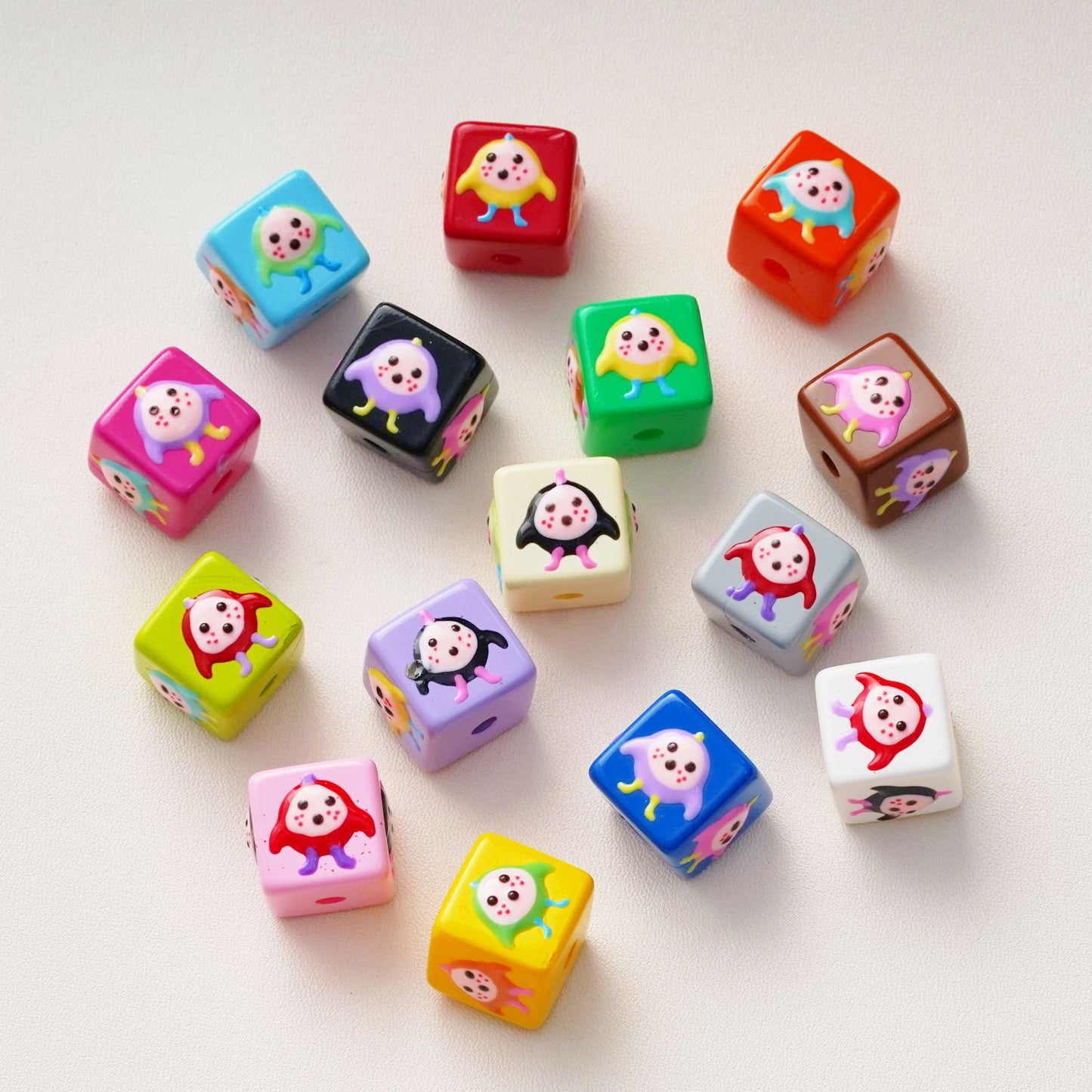 20 Pieces Hand-Painted Beads