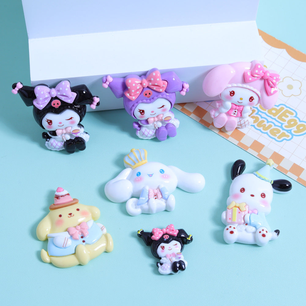 10 PCS Large Cartoon Resin Charms