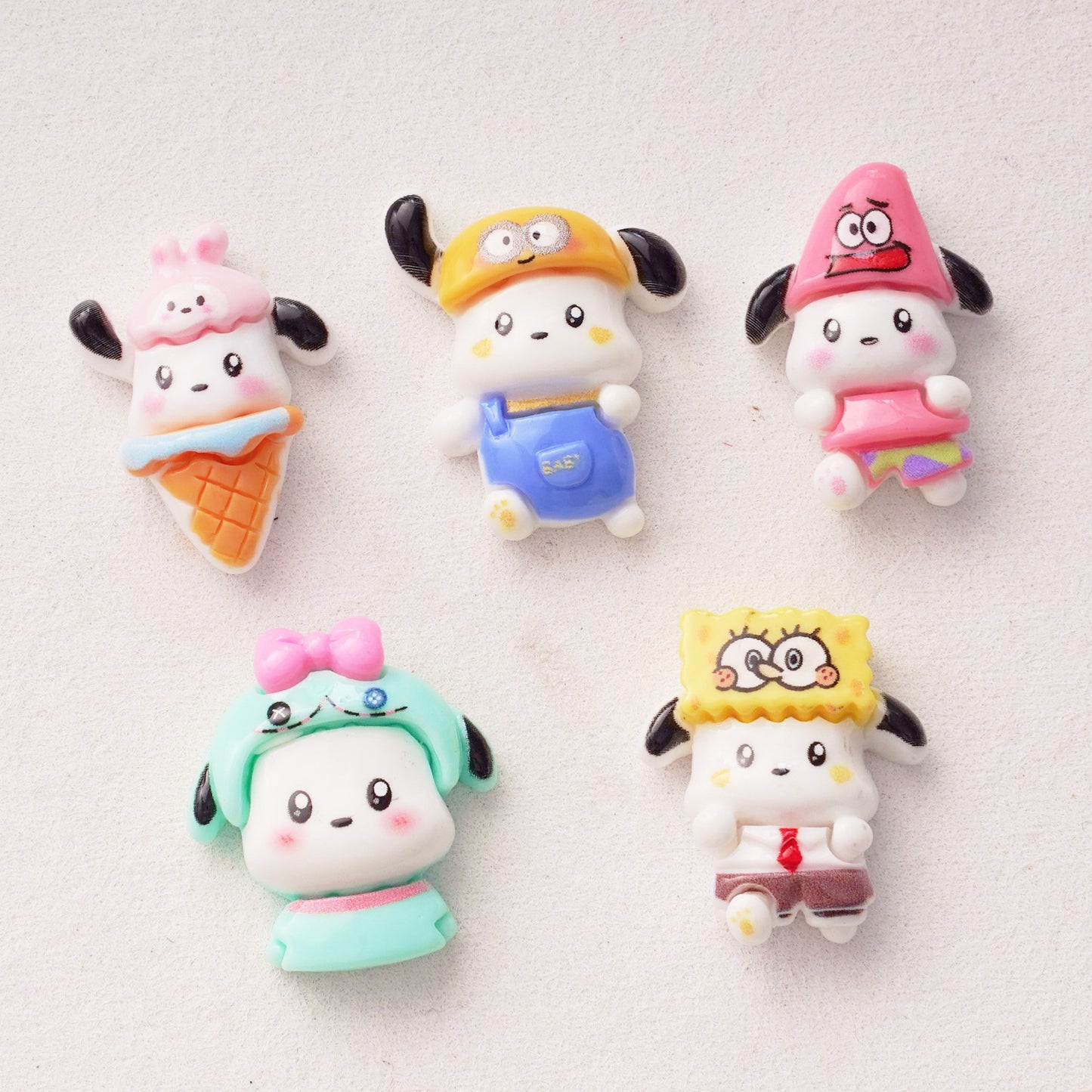 10 PCS Cartoon Resin Charms for DIY Crafts