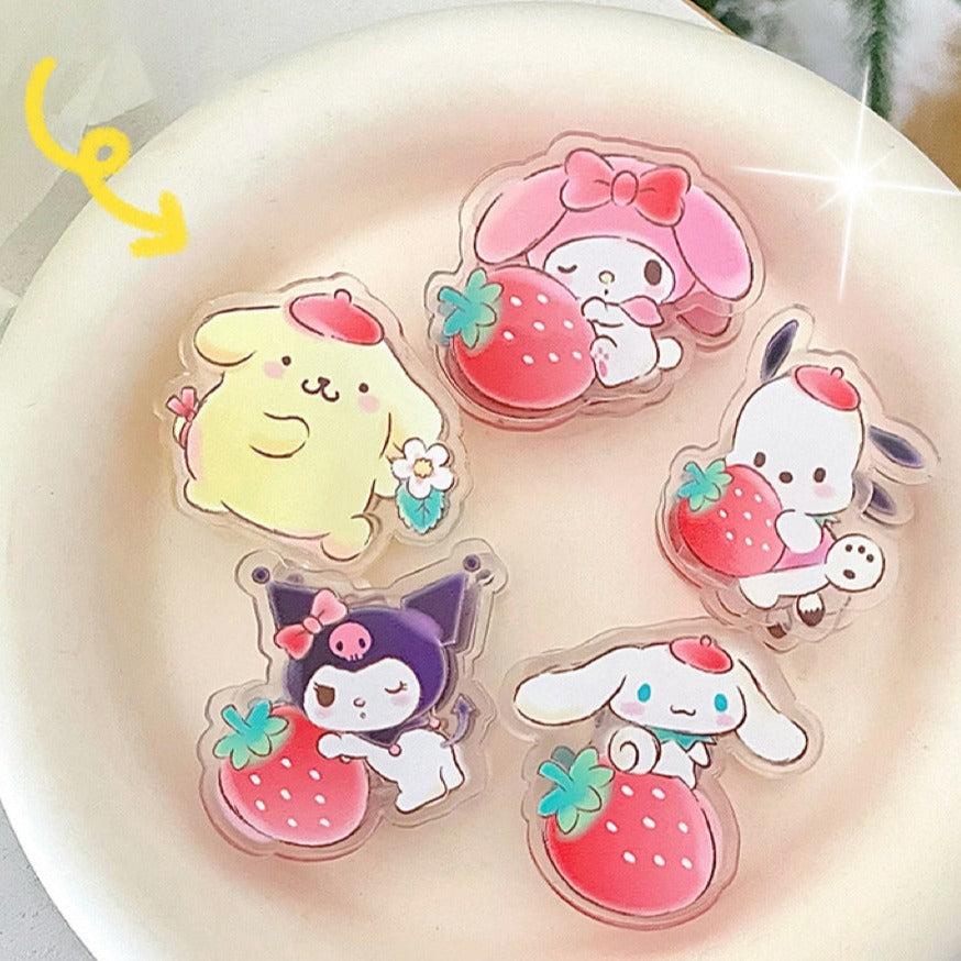 10PCS Sanrio PP Acrylic Clips