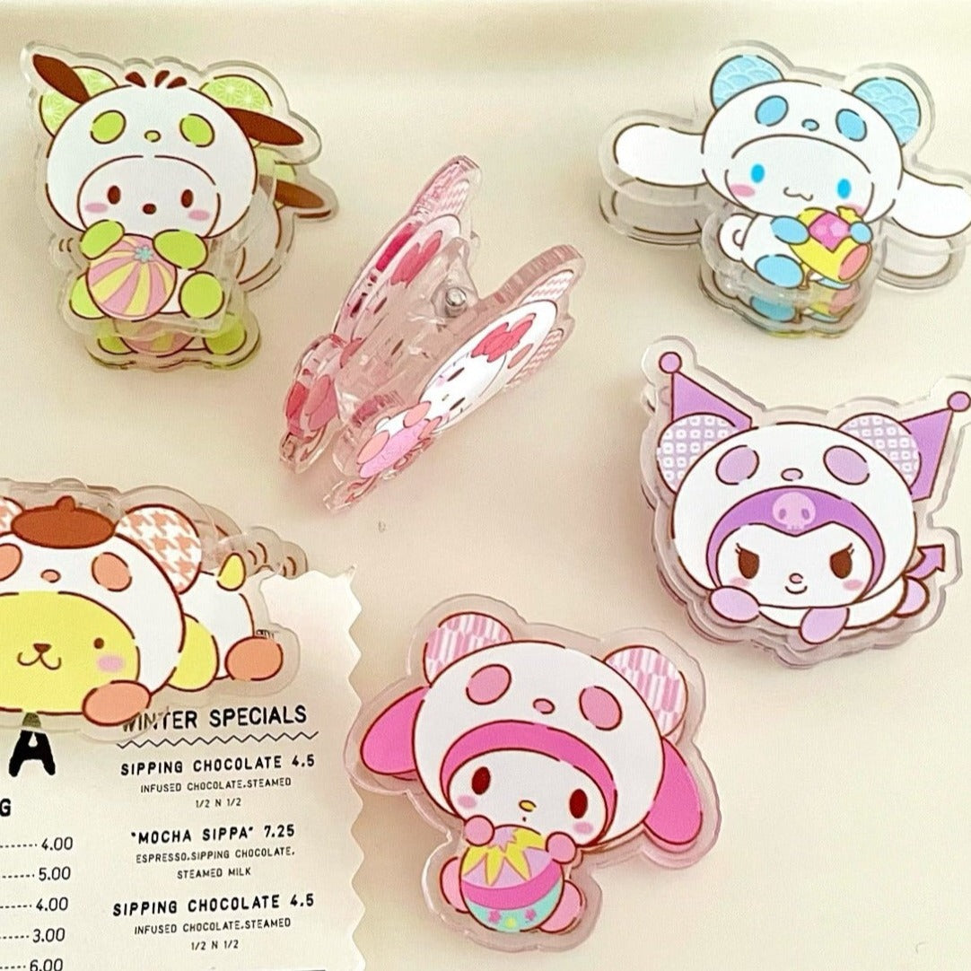 10PCS Sanrio PP Acrylic Clips