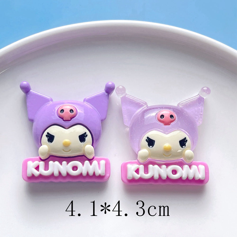 10 PCS Large Cartoon Resin Charms