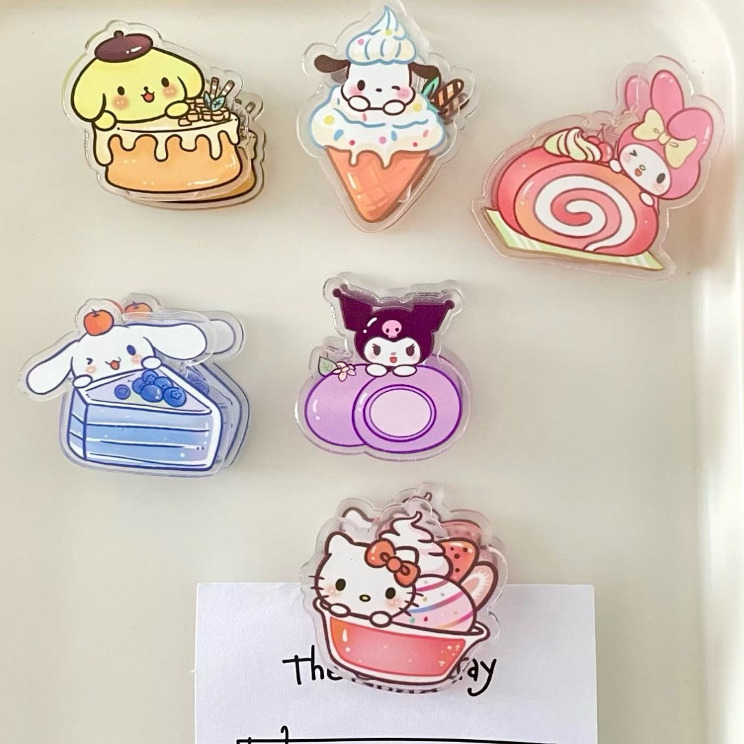 10PCS Sanrio PP Acrylic Clips