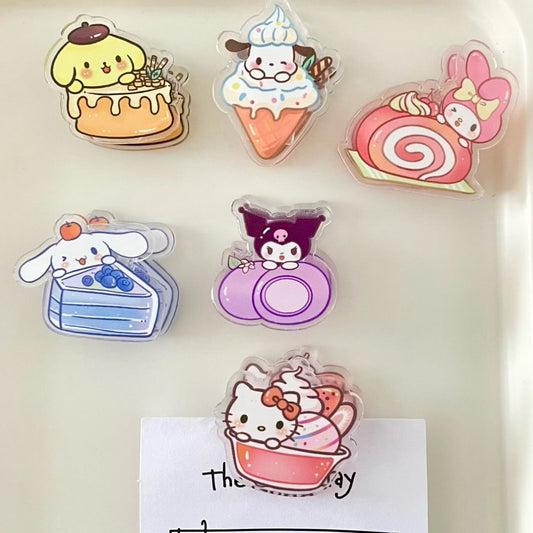 10PCS Sanrio PP Acrylic Clips