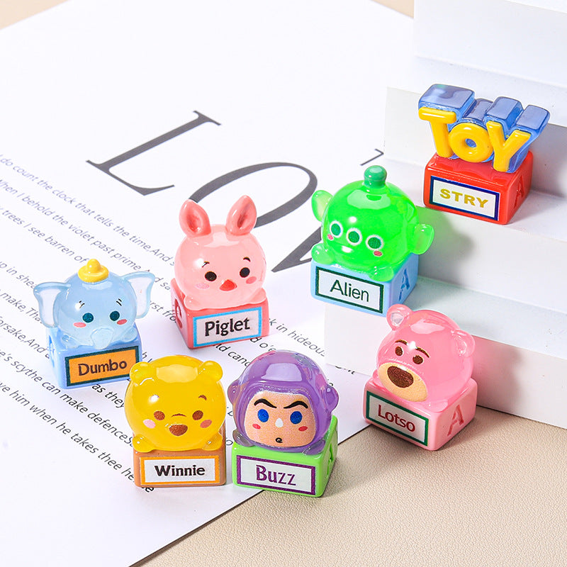 10 PCS Cartoon Resin Charms