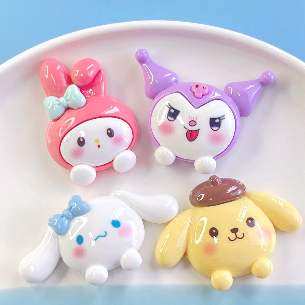 10 PCS Large Cartoon Resin Charms