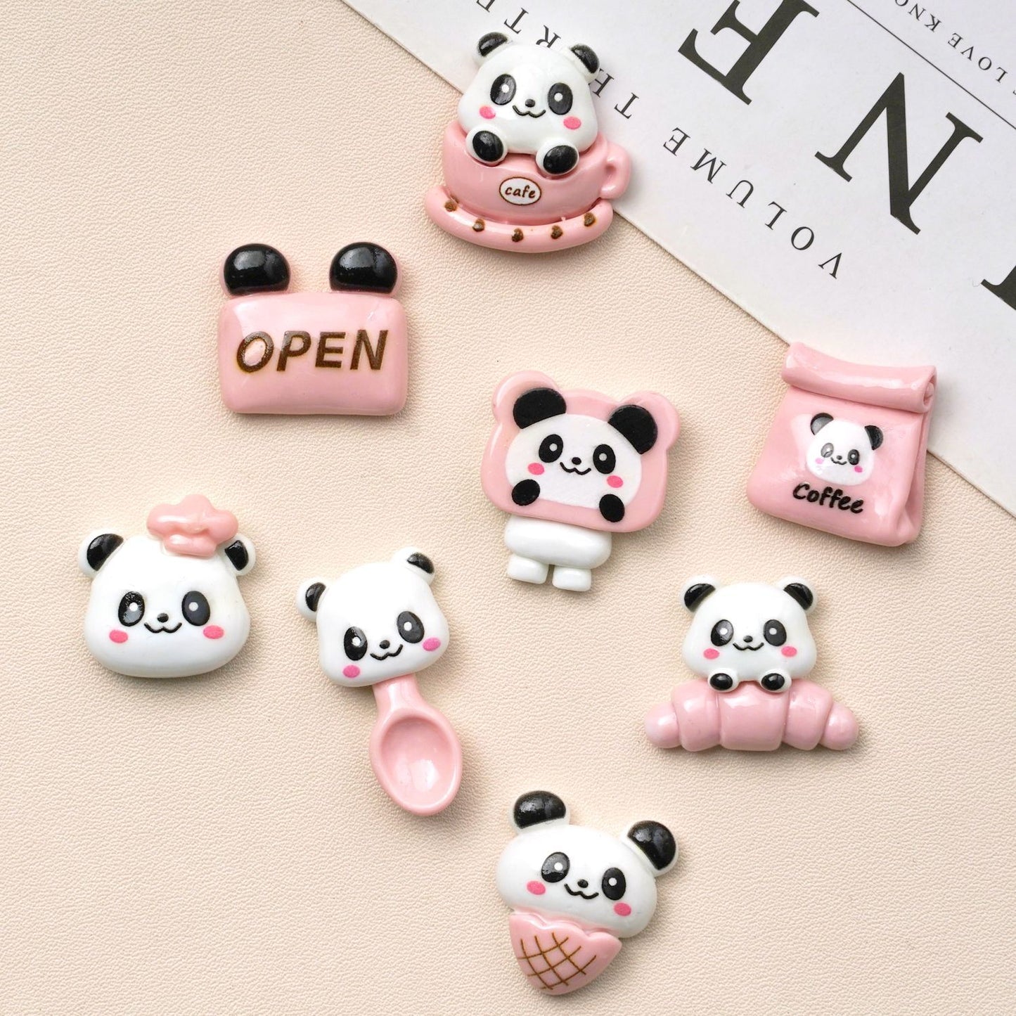 10 PCS Cartoon Resin Charms