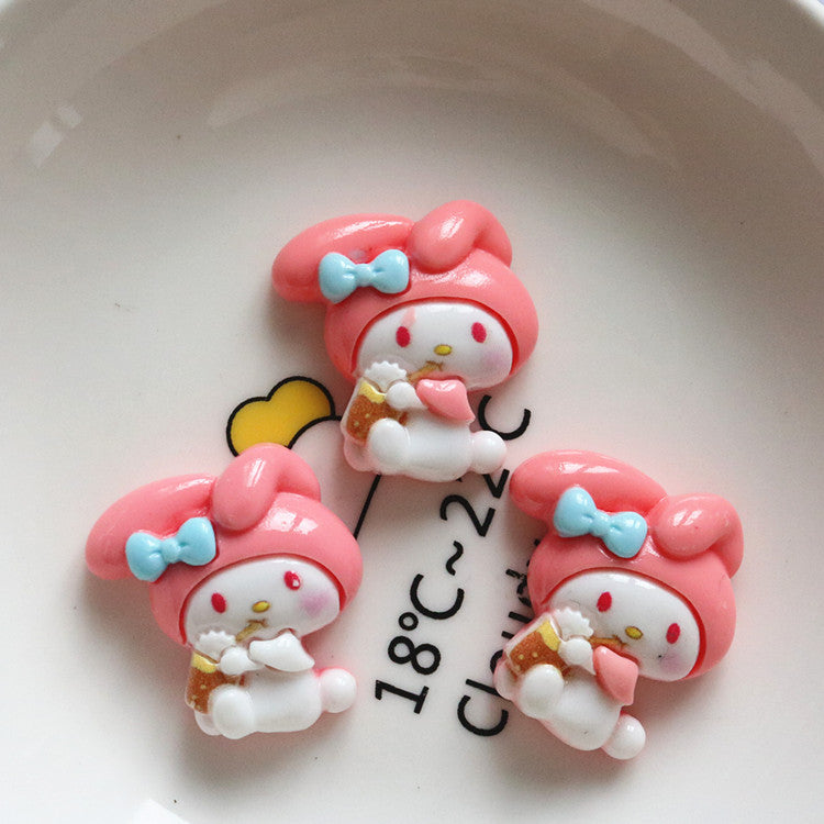 10 PCS Cartoon Resin Charms for DIY Crafts