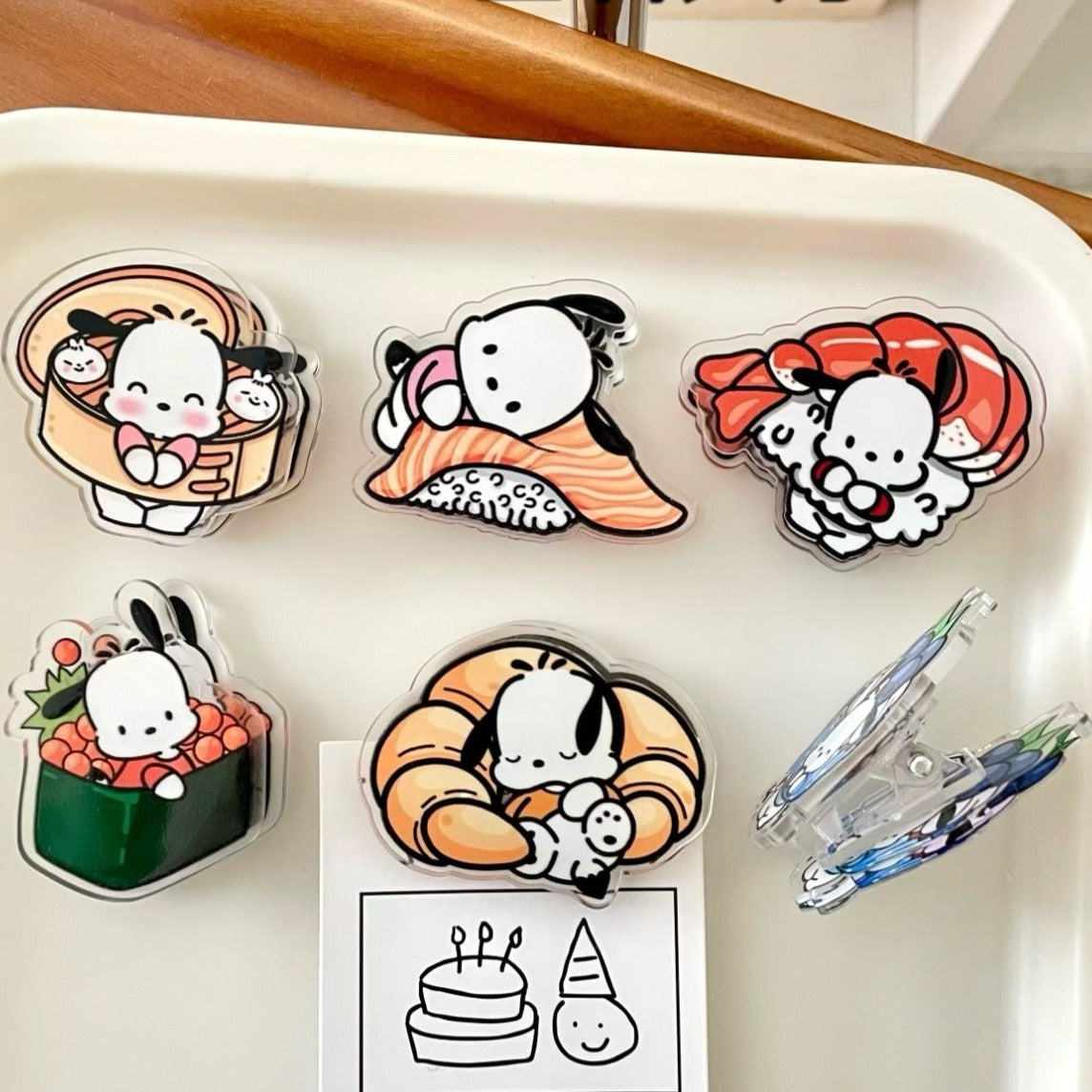 10PCS Sanrio PP Acrylic Clips