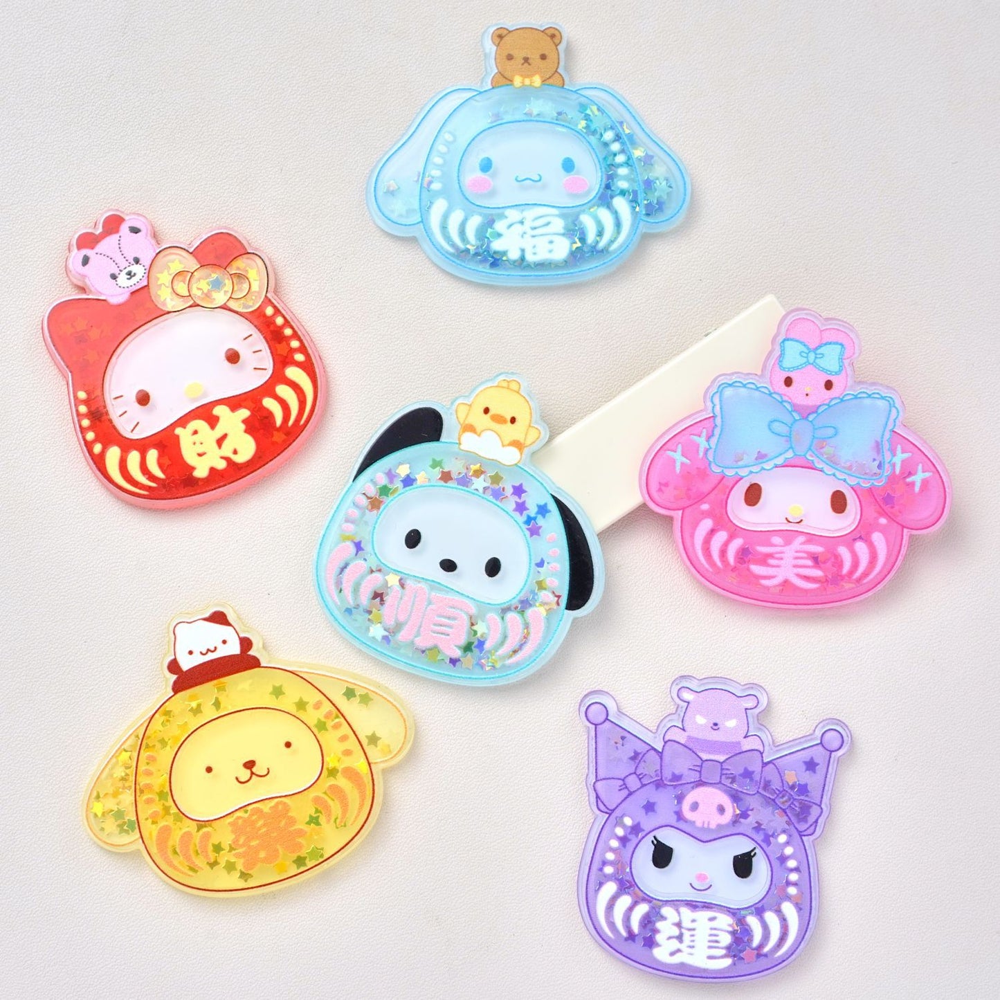 30PCS Sanrio Resin Shaker Charms for DIY Craft