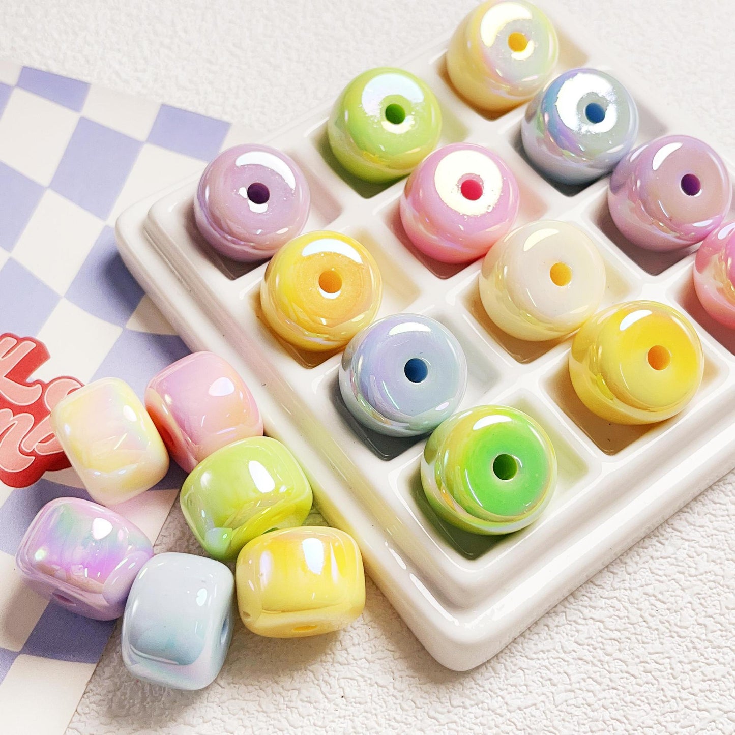 30 Pieces Cake Shape Beads