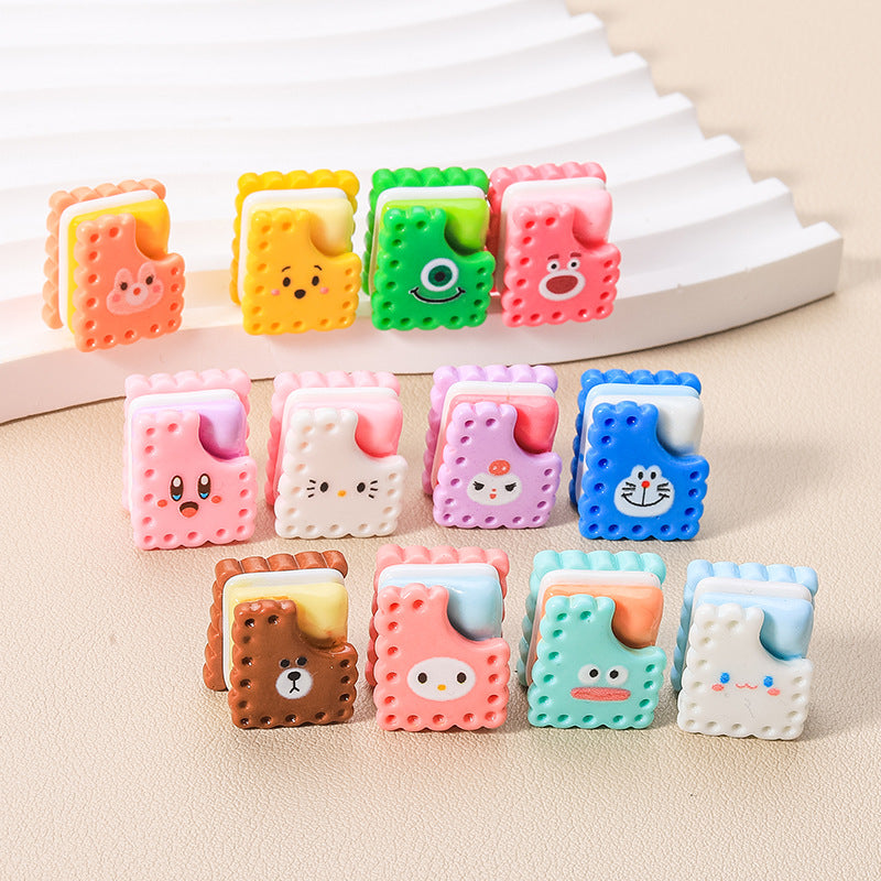 10 PCS Cartoon Resin Charms