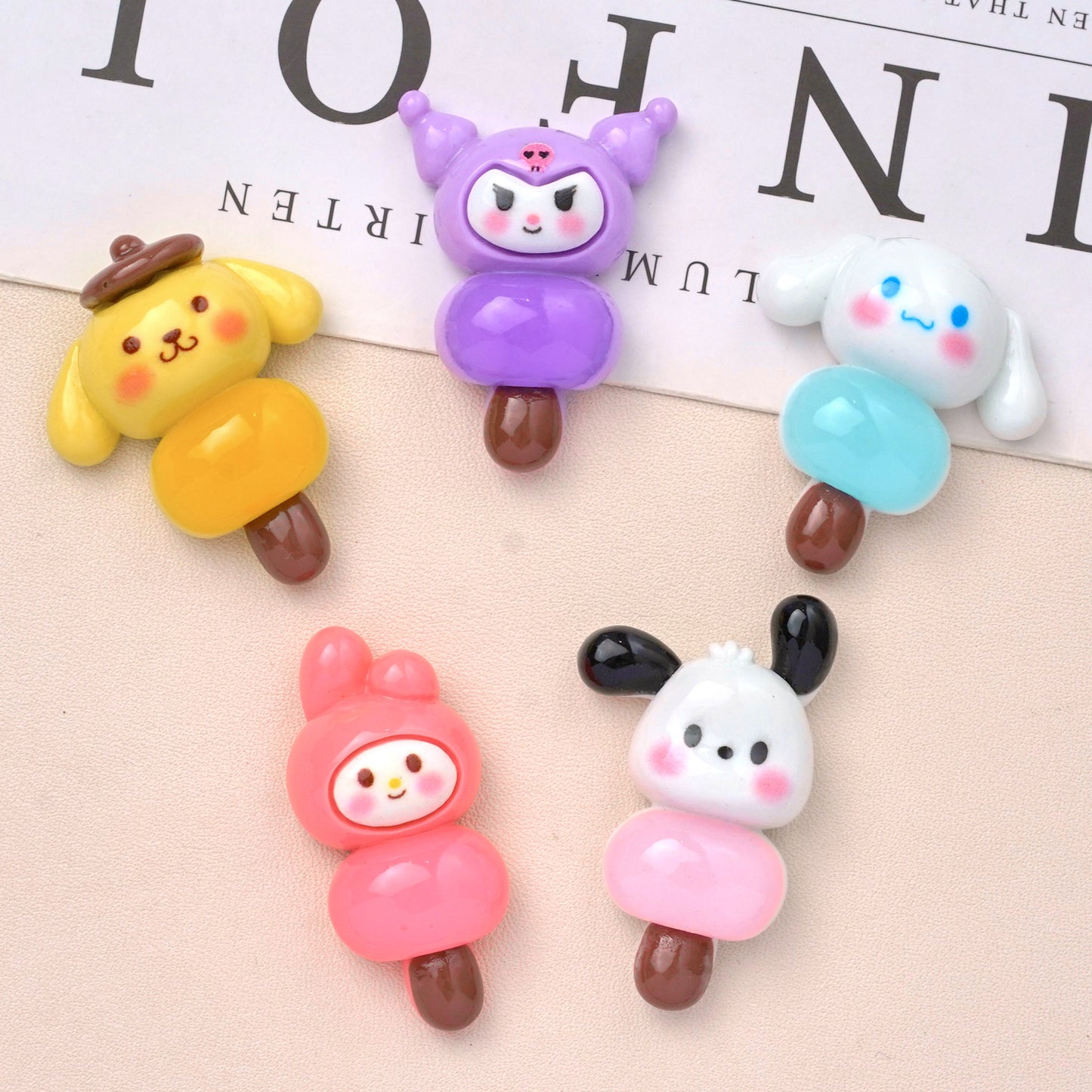 10 PCS Sanrio Resin Charms