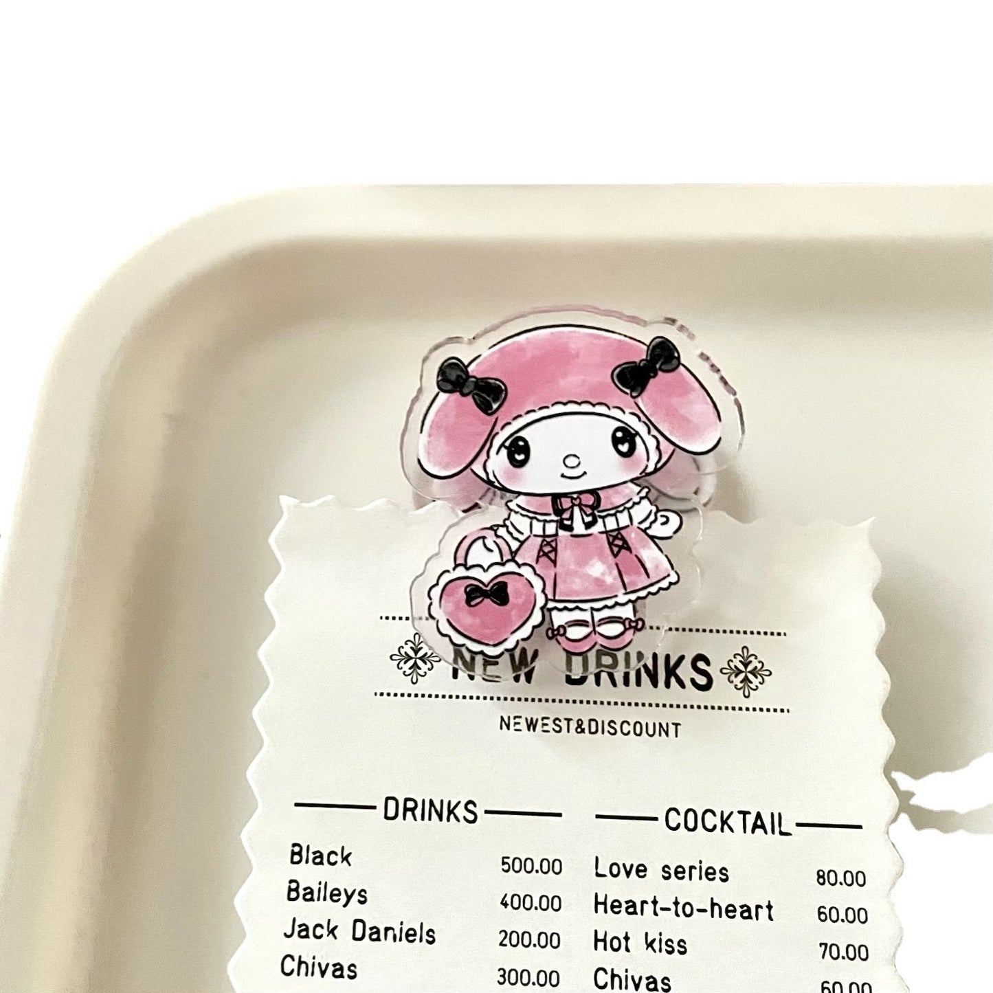 10PCS Sanrio PP Acrylic Clips