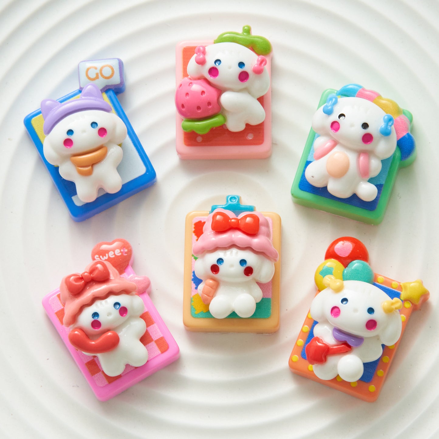 10 PCS Cartoon Resin Charms