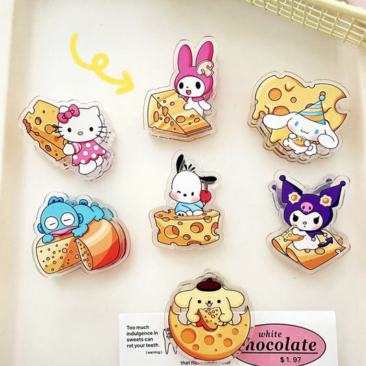 10PCS Sanrio PP Acrylic Clips