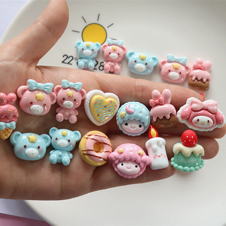 10 PCS Cartoon Miniatures|Resin Charms for DIY Crafts