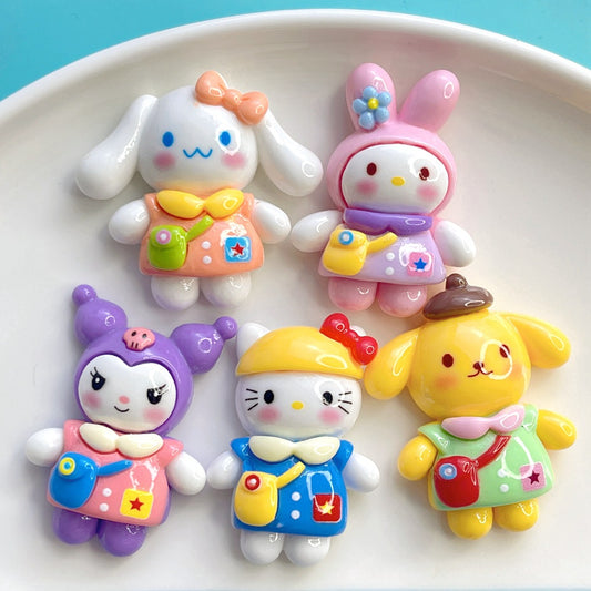 10 PCS Large Cartoon Resin Charms