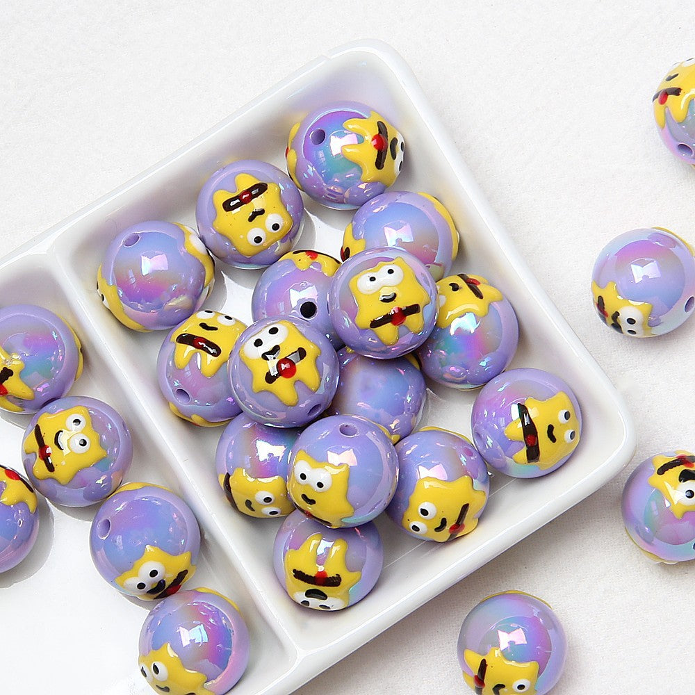20 Pieces Halloween Hand-Painted Beads