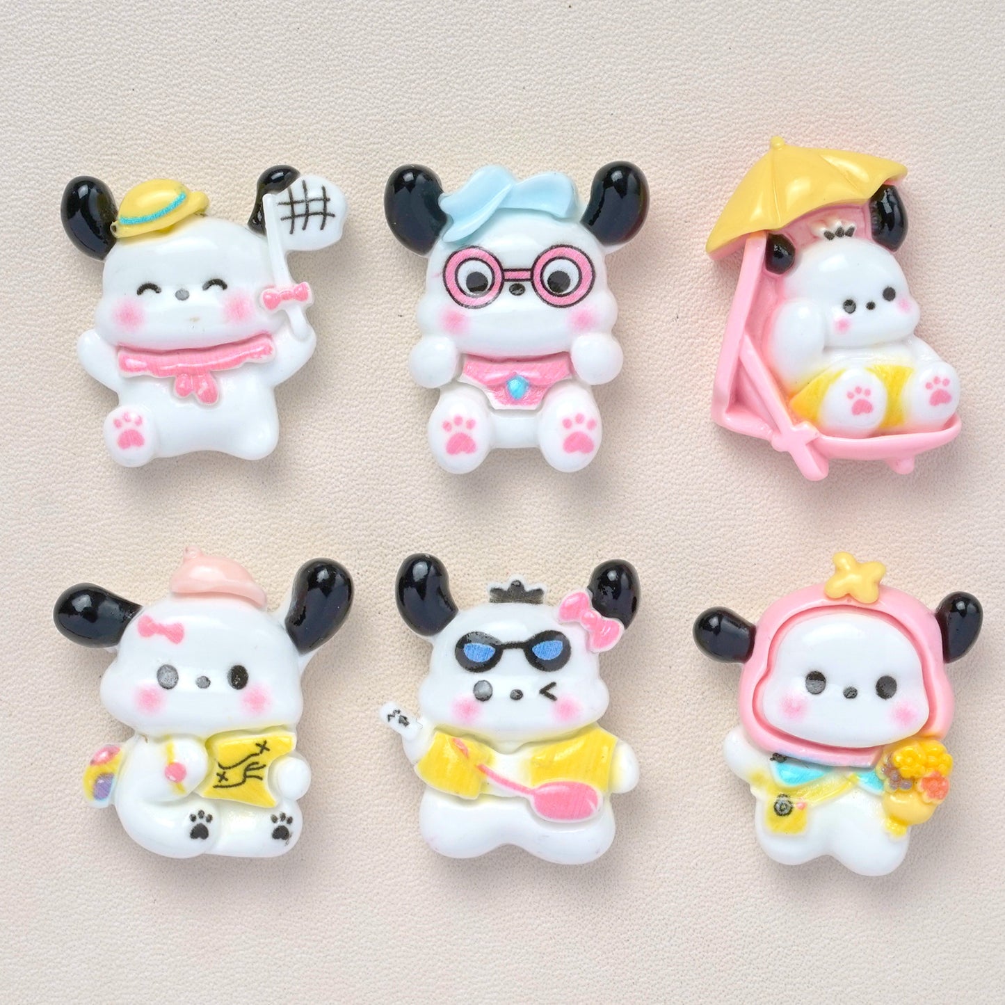 10 PCS Cartoon Resin Charms