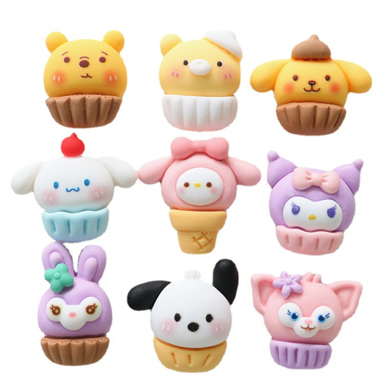 10 PCS Cartoon Miniatures|Resin Charms for DIY Crafts