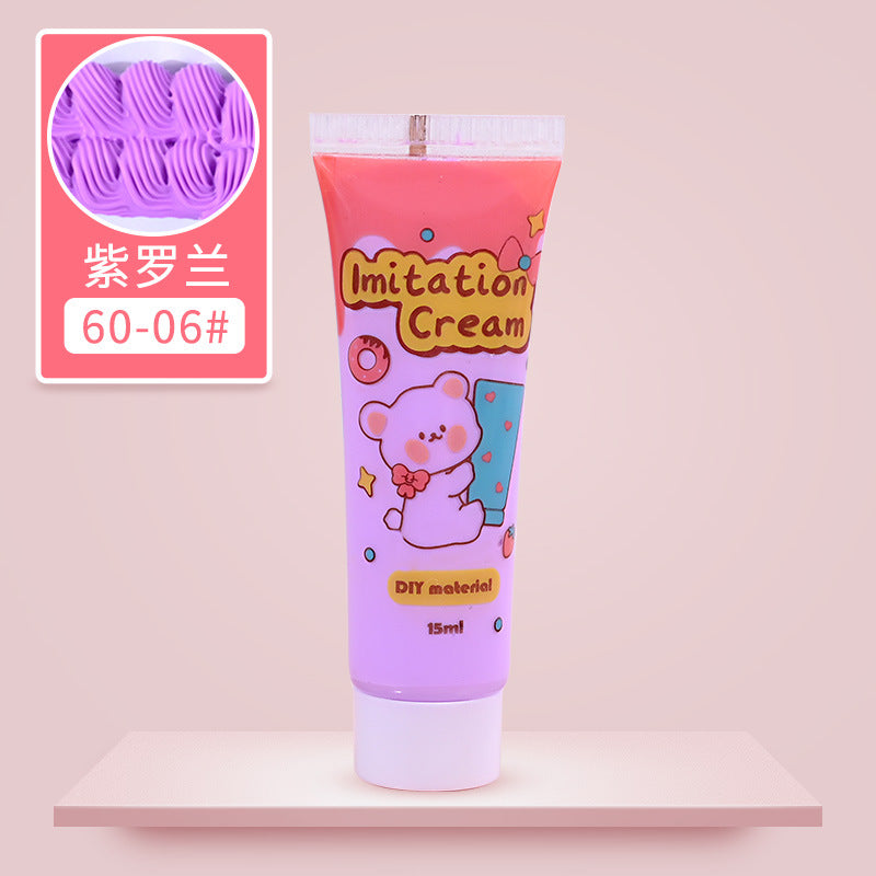 2 PCS*15ml Colourful Simulation Cream Glue, Decoden Cream Clay Glue