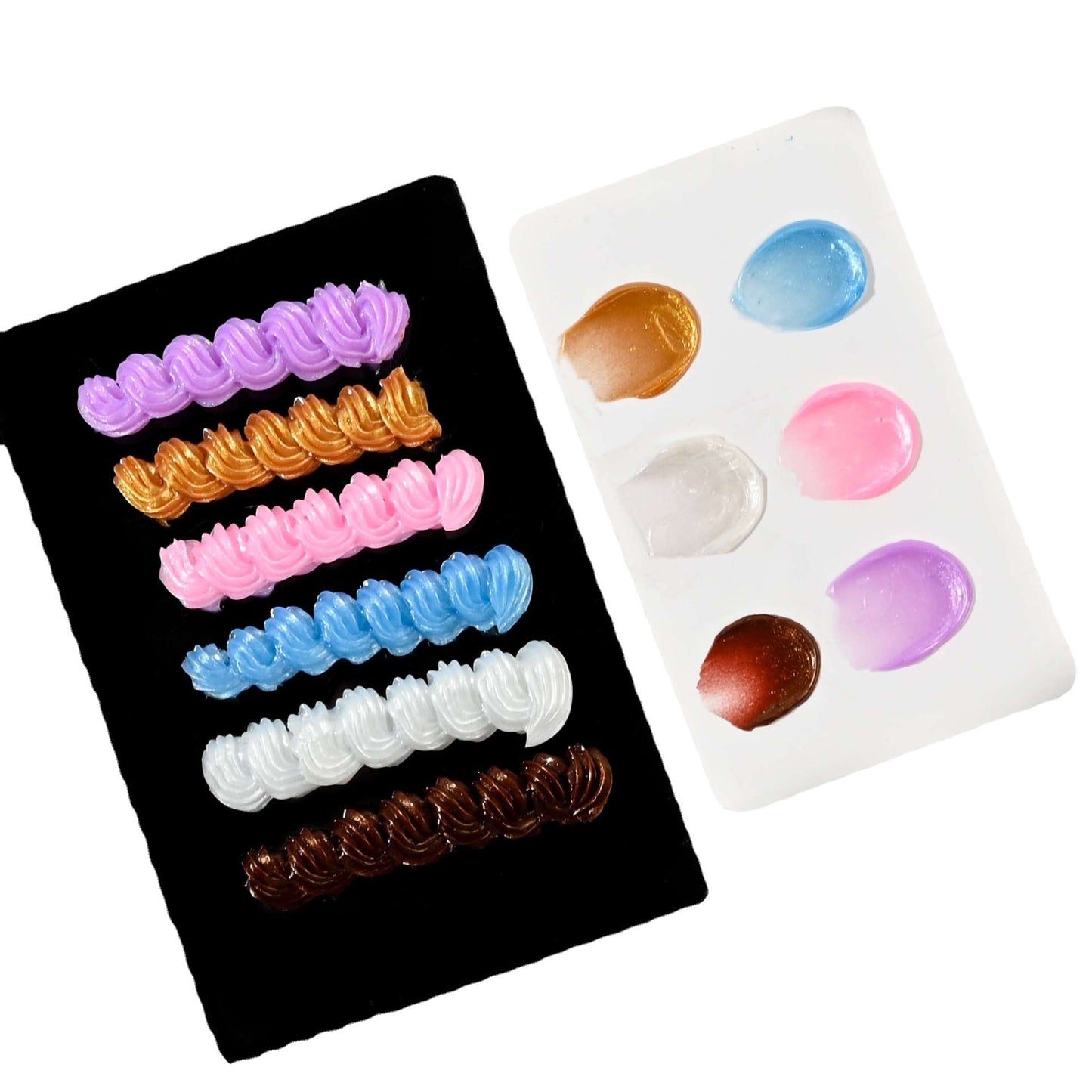 2 Pack*50g Pearl Colors Simulation Cream Glue, Decoden Cream Clay Glue