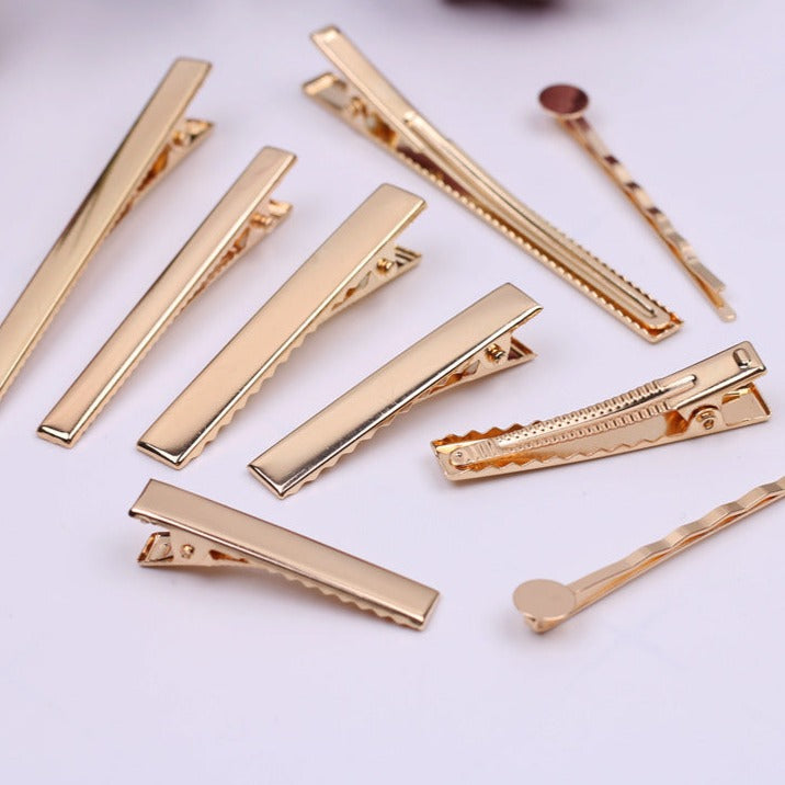 30 Pieces Alligator Hair Clips Gold