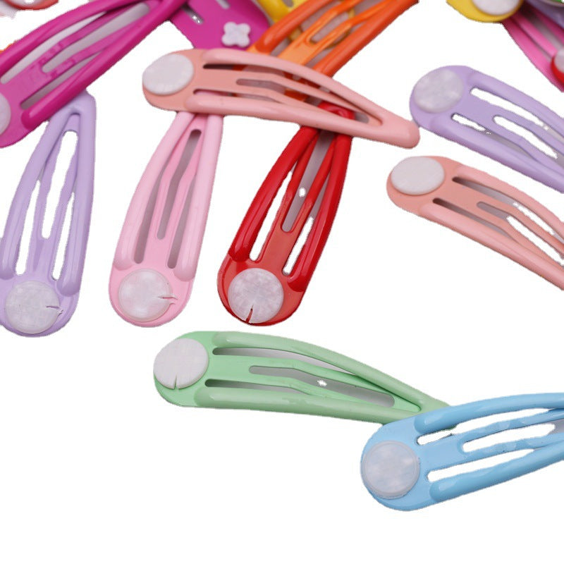 50 Pieces Colored Glossy Snap Hair Clips